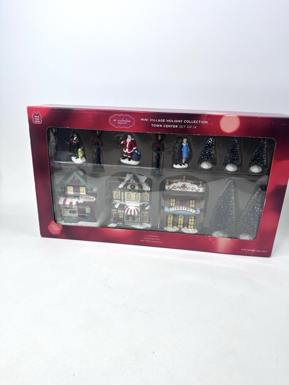 St Nicholas Square Mini Village Holiday Collection Town Center Set of 14